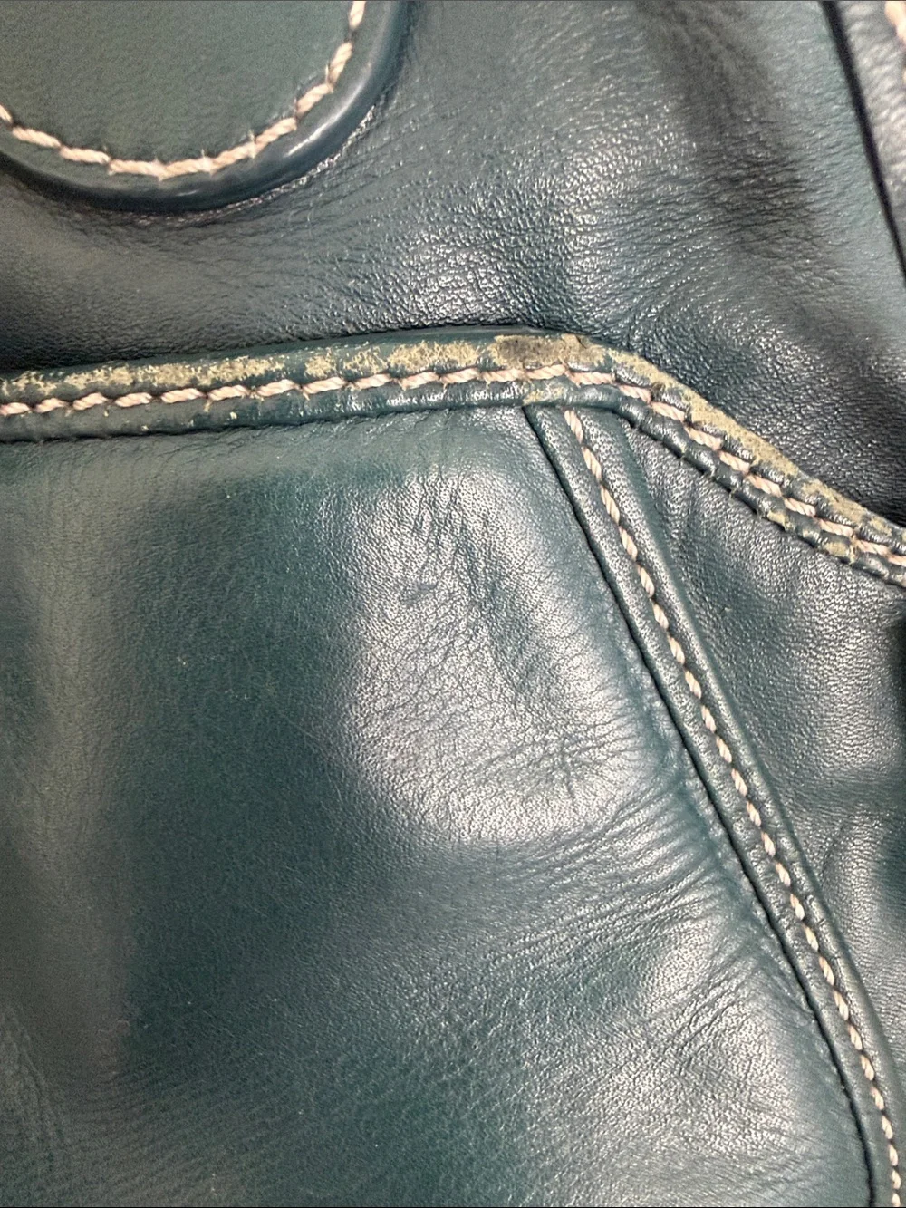 Talbots Beacon Hill domed satchel in a gorgeous teal leather & silver hardware